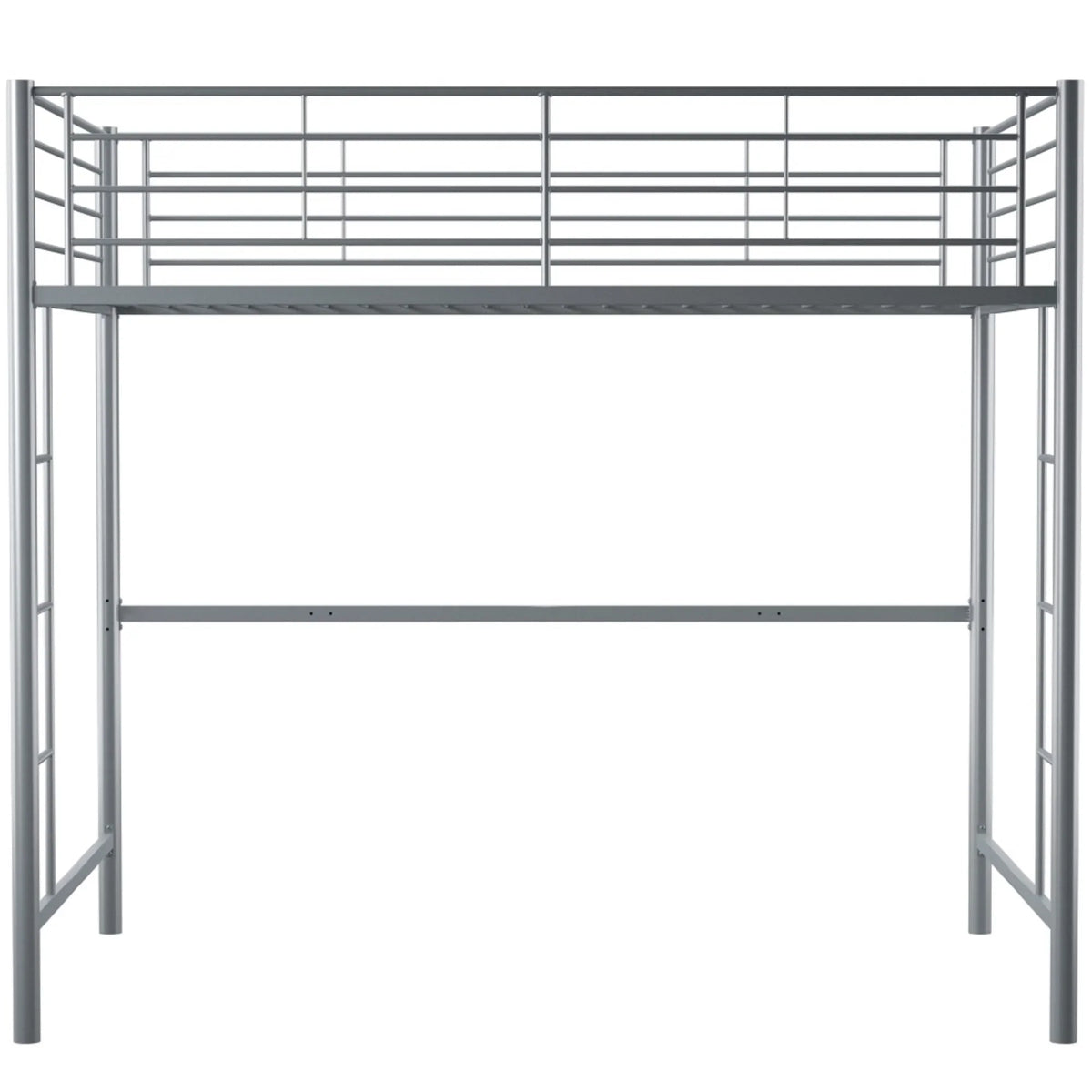 Walker Edison Sunset Modern Powder-Coated Steel Metal Full Loft Bunk Bed - Black