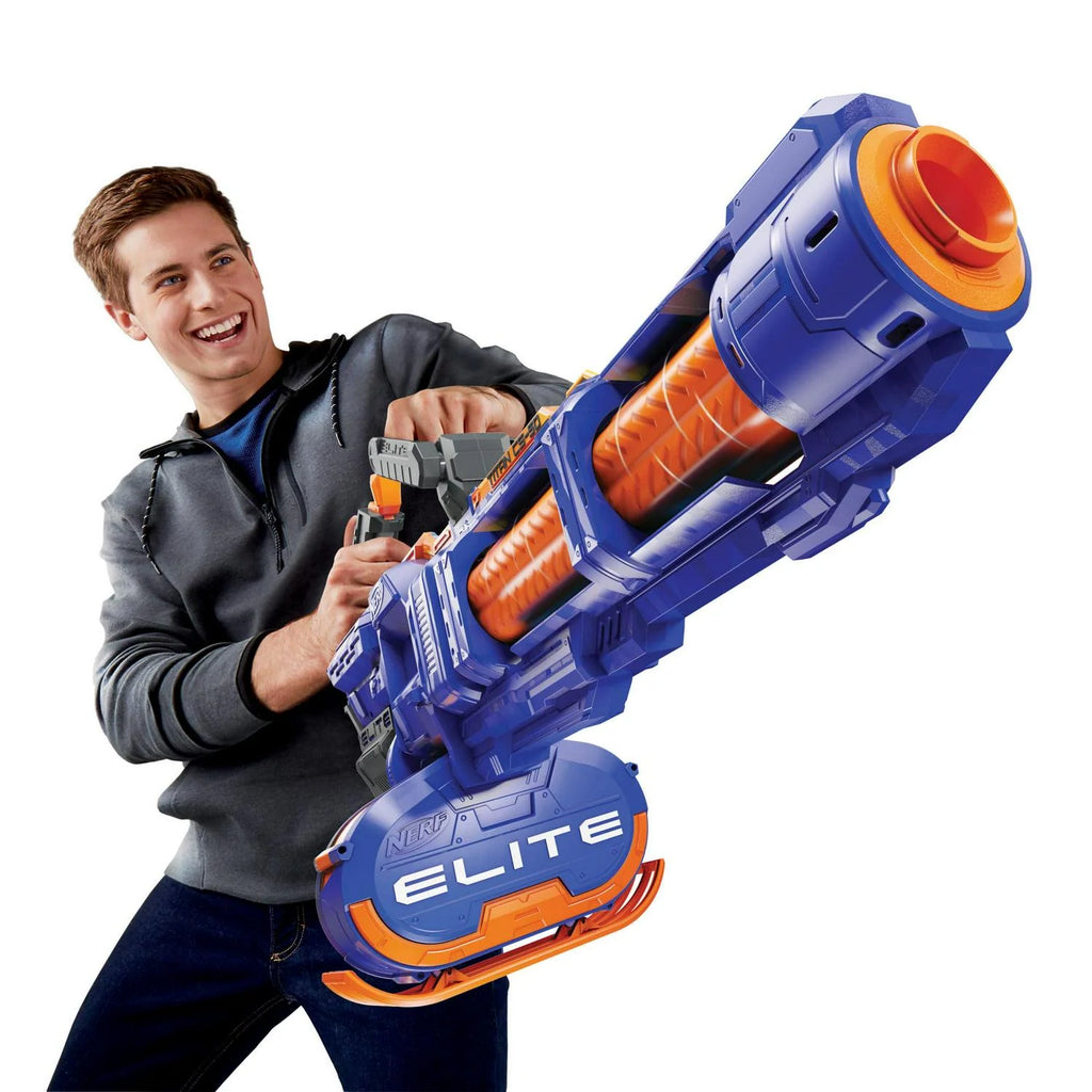 Nerf Elite Titan CS-50 Toy Blaster Fully Motorized 50 Dart Drum 50 Official Elite Dart Spinning Barrel. For Teens and Adults