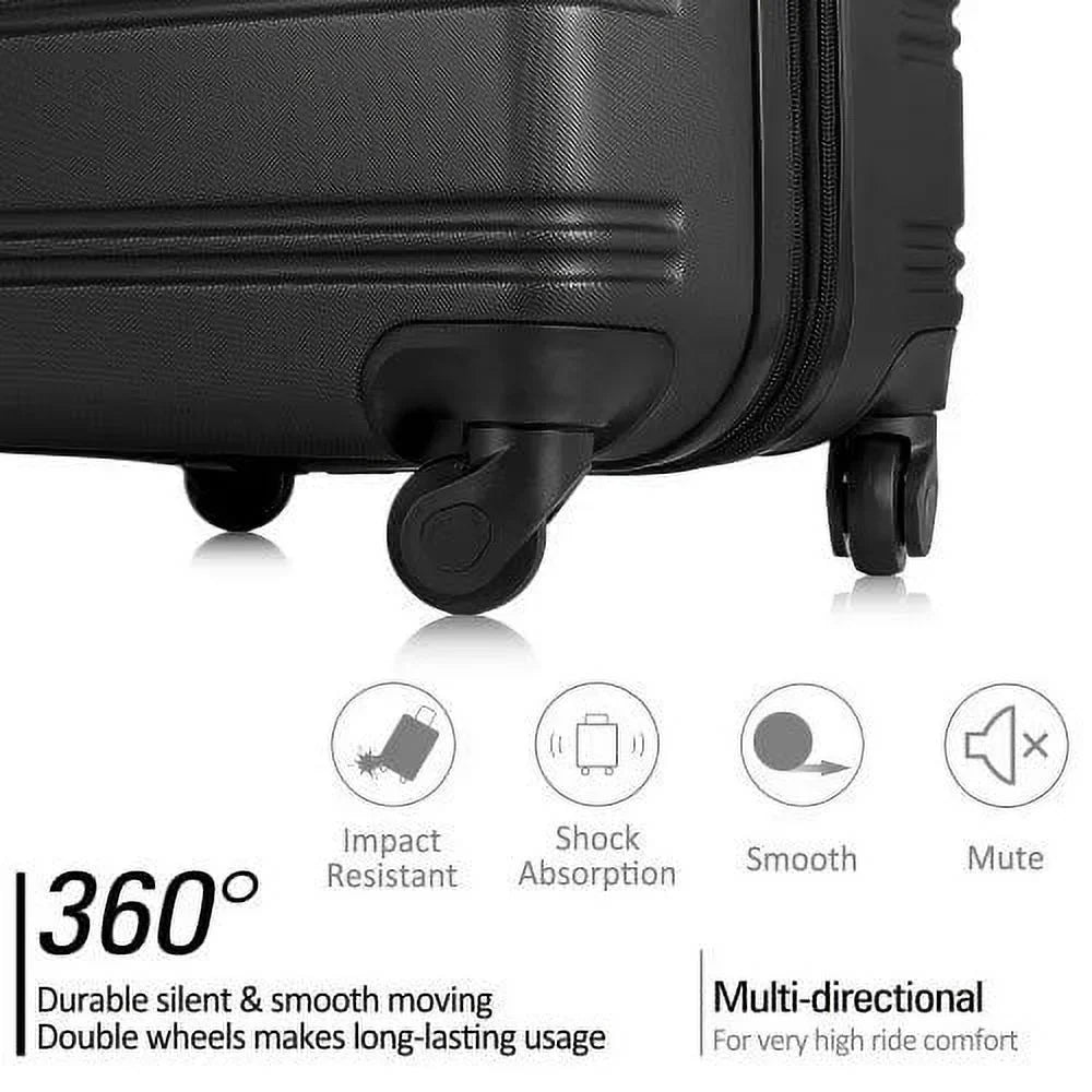 Expandable Suitcase Set of 3 with Double Spinner Wheels, Indestructible PP Material Hard Shell Luggage Sets TSA Lock, Carry on Expandable, Lightweight,20" 24' 28",Pink