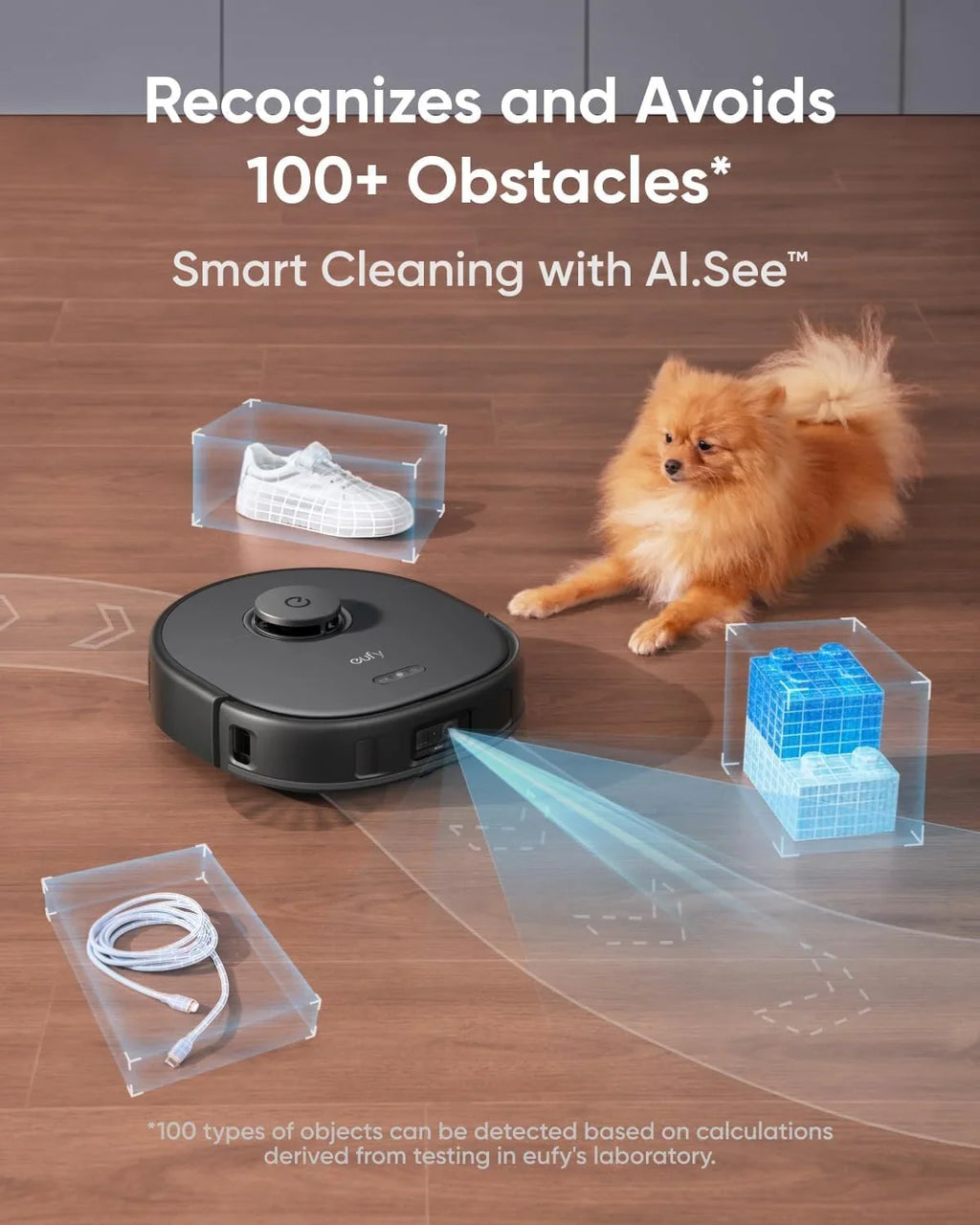 eufy restored X10 Pro Omni Robot Vacuum and Mop Combo, 8,000 Pa Suction, Dual Mops, Auto Mop Washing, Auto Drying, Self-Emptying"(Refurbished Acceptable"