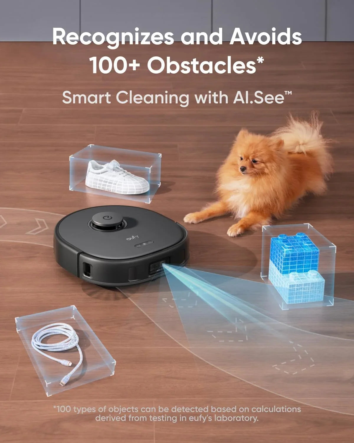 eufy restored X10 Pro Omni Robot Vacuum and Mop Combo, 8,000 Pa Suction, Dual Mops, Auto Mop Washing, Auto Drying, Self-Emptying"(Refurbished Acceptable"