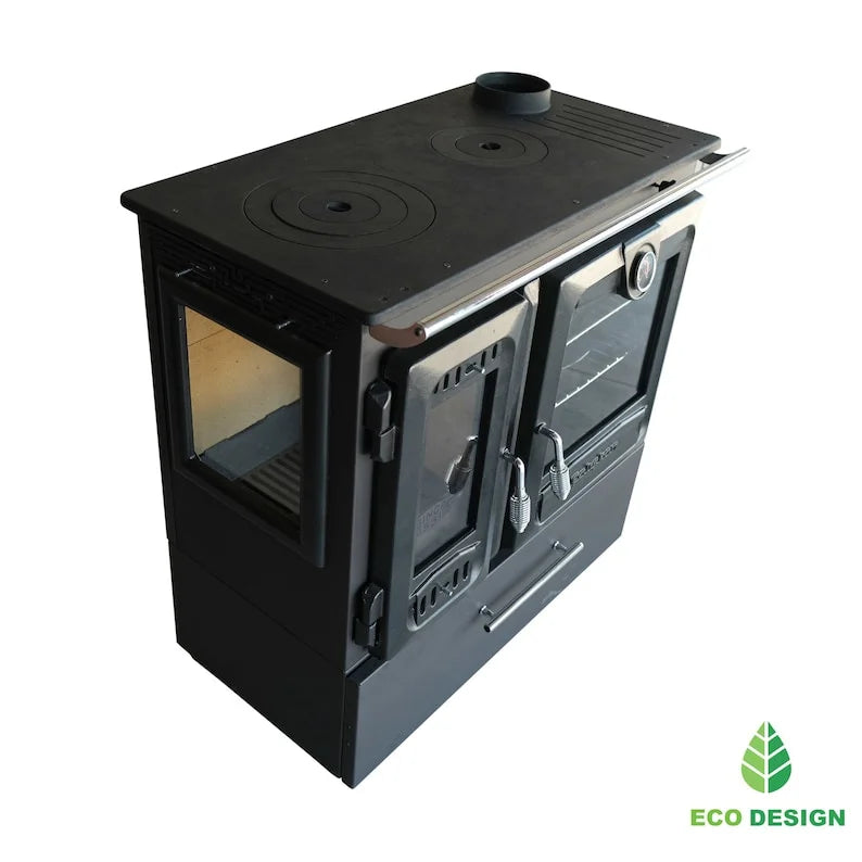 Multifunctional Wood Burning Cast Iron Stove with Oven 3D Box Cooking Baking Heating Stove Suitable For Tiny House and Farm House