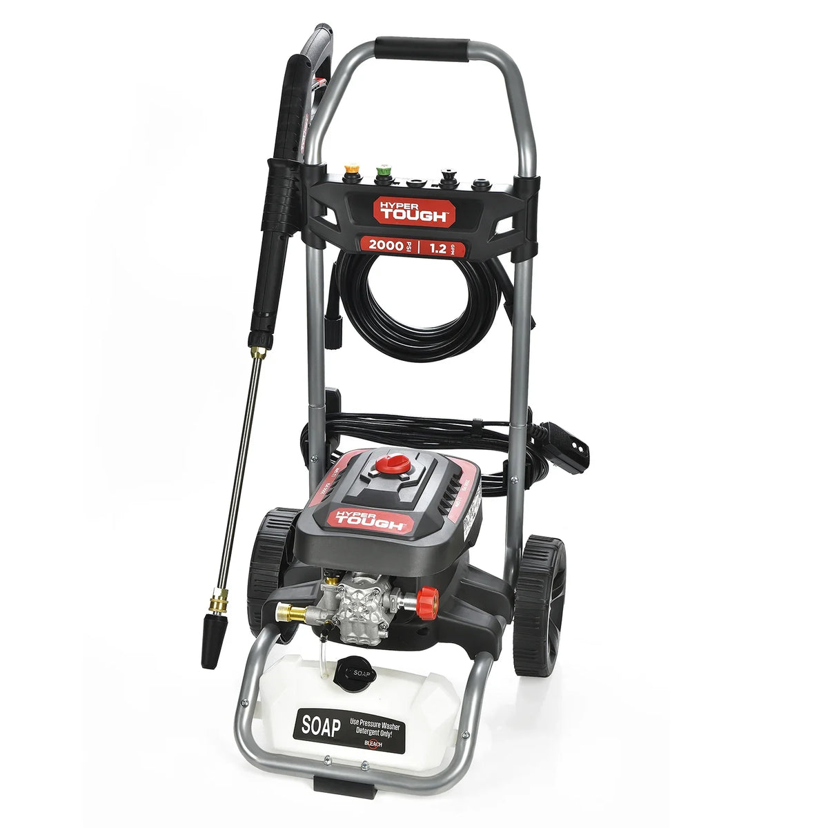 Hyper Tough 2000 PSI at 1.2 GPM 120 V Electric Powered Cold Water Pressure Washer