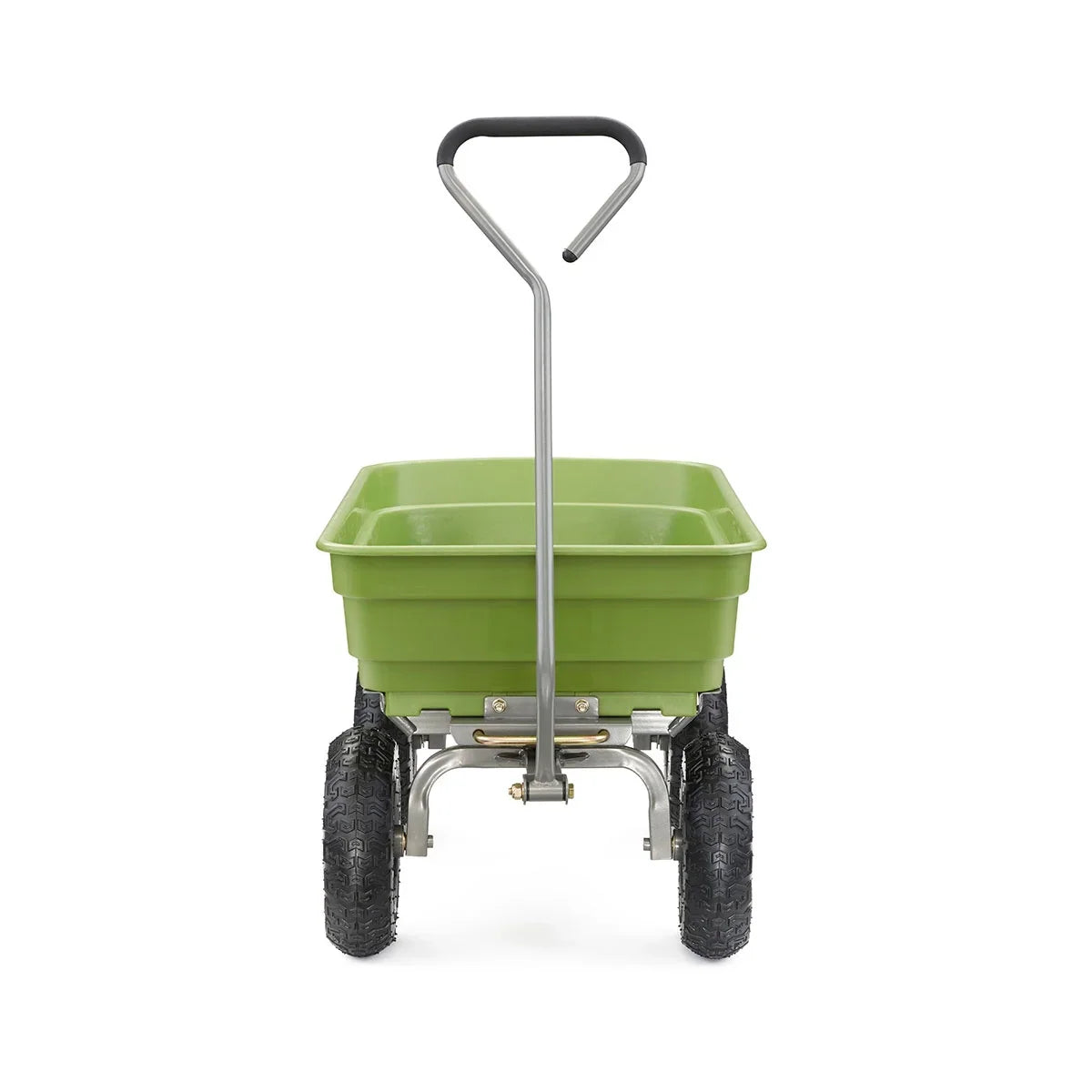 Gorilla Carts 4 Cu Ft Poly Garden Dump Cart with Quick-Release, 600 lb Capacity, Green