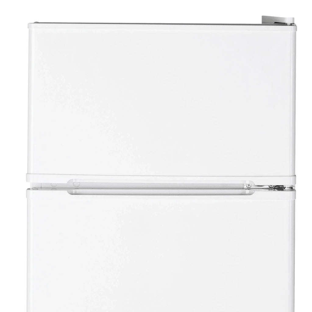 GE Appliances 3.1 Cu. Ft. Freestanding Double Door Compact Refrigerator, Steel