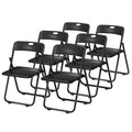 Anvazise Folding Chair 6Pcs/Set Folding Chairs, Staff Backpack Computer Chair, Basics Foldable Plastic Chair, Outdoor Portable Activity Chair, Black (Black)