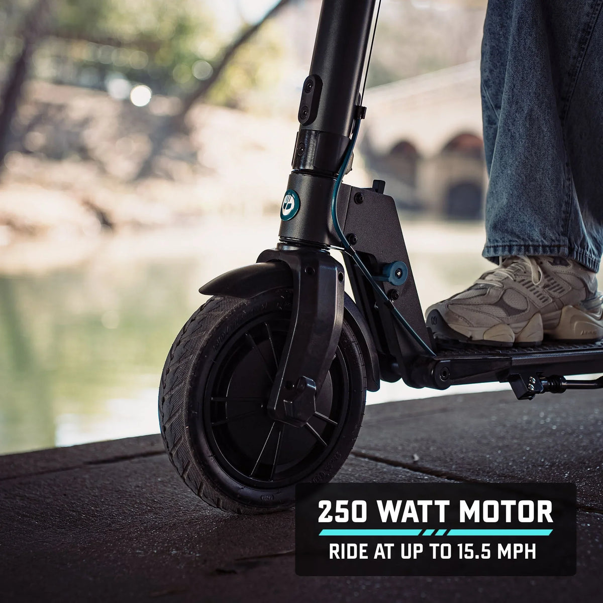 GOTRAX Rival Adult Electric Scooter, 8.5" Pneumatic Tire, Max 12 mile Range and 15.5Mph Speed, 250W Foldable Escooter for Adult, Black
