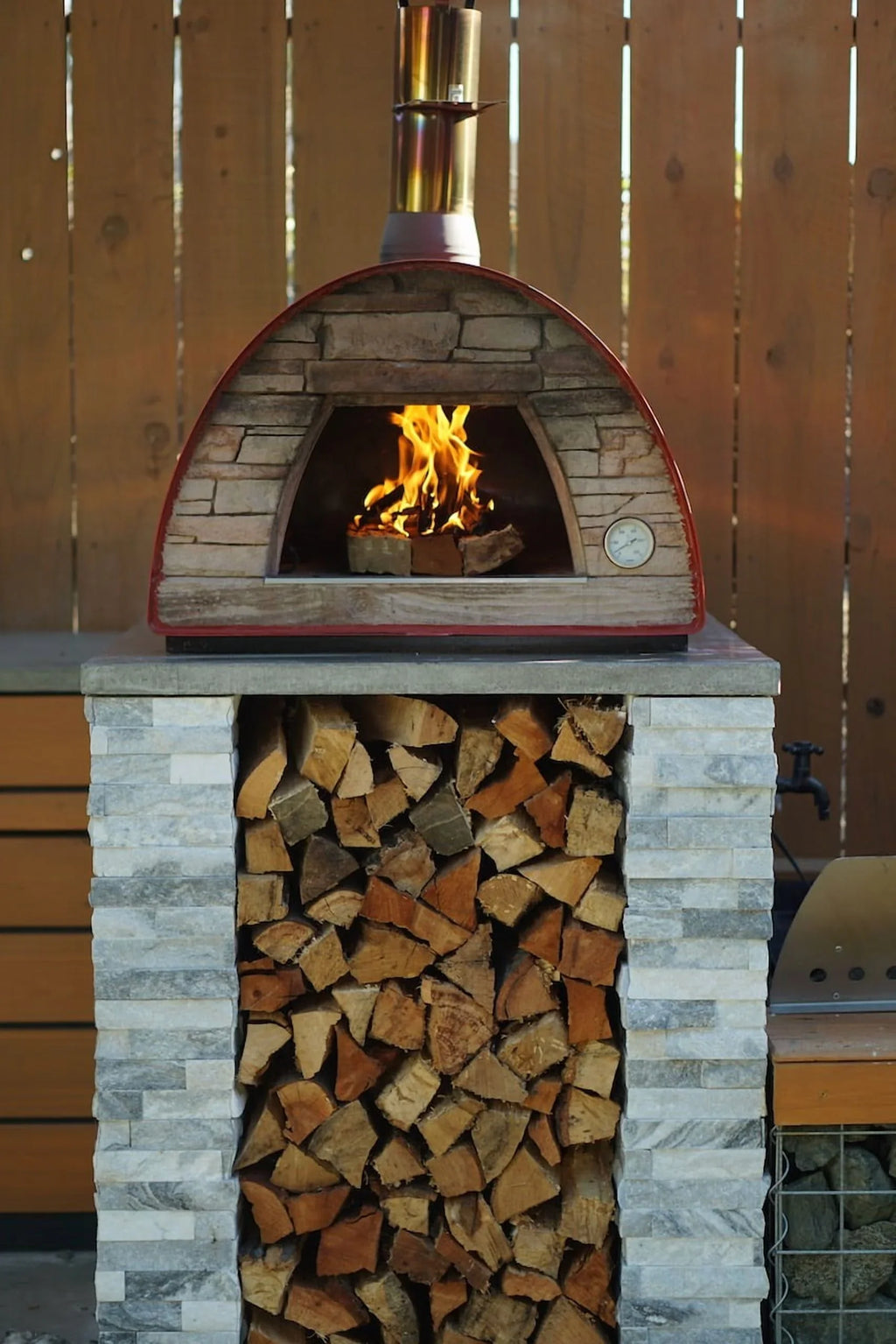 Authentic Pizza Ovens Maximus Portable Wood-Fired Pizza Oven �C Red, Outdoor Pizza & Bread Oven