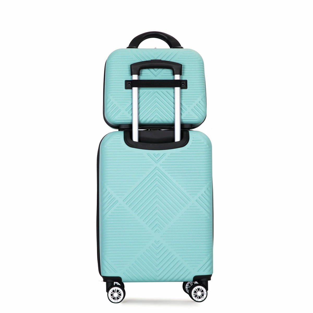 Tripcomp Luggage Sets 4 Piece Suitcase Set (14/20/24/28)Hardside Suitcase with Spinner Wheels Lightweight Carry on Luggage(Black)