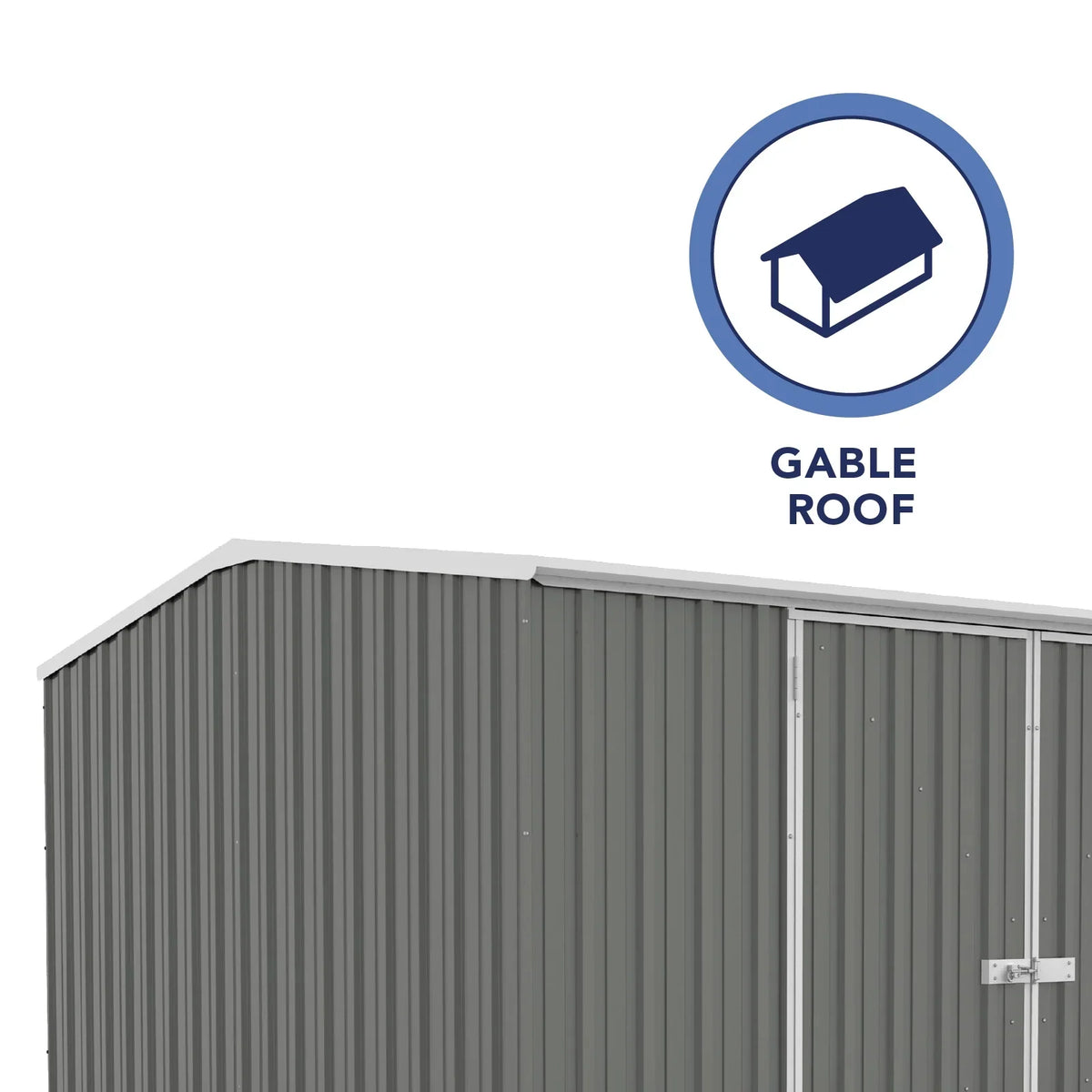 Absco Premier 10' x 10' Metal Storage Shed - Woodland Gray
