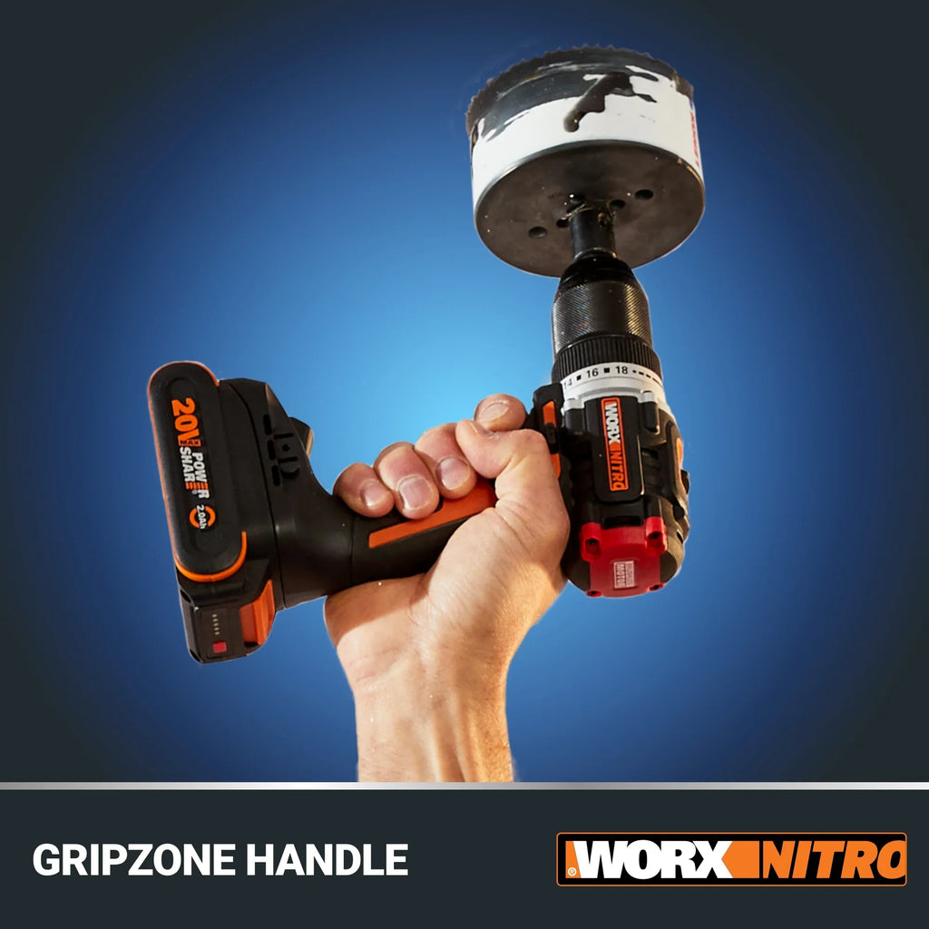 Worx Nitro WX130L.9 20V Compact Brushless 1/2" Drill/Driver (No Battery and Charger Included - Tool Only)