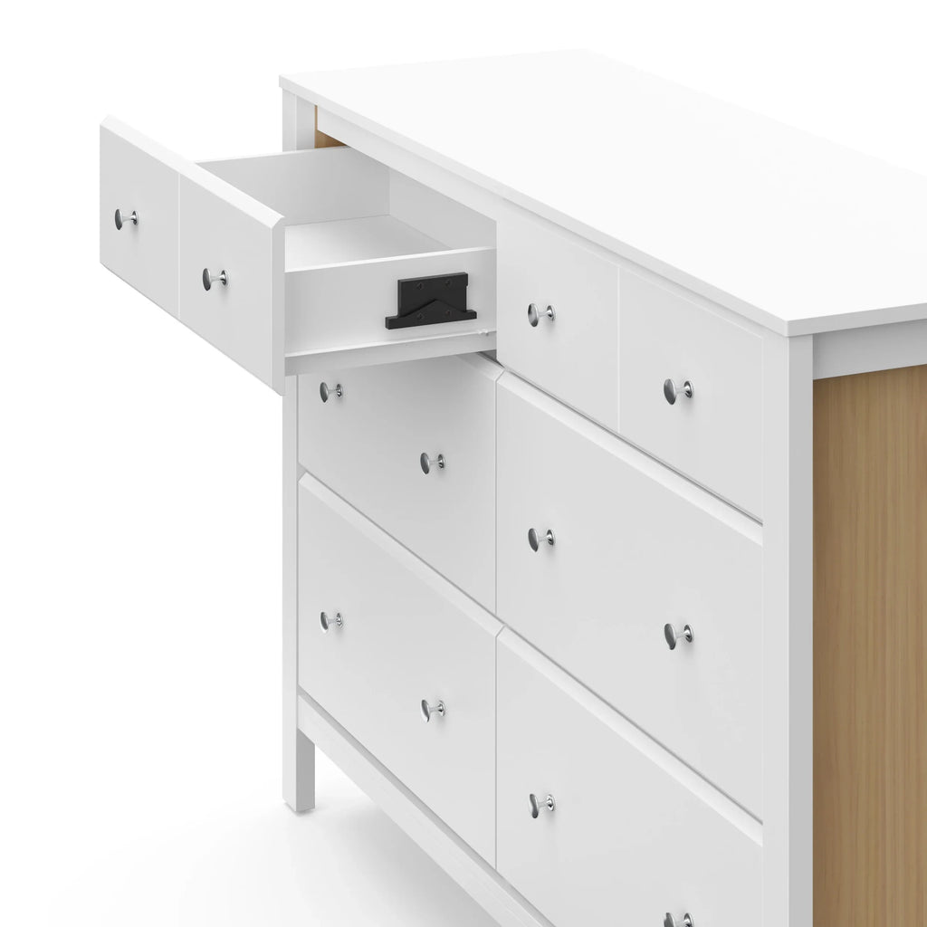 Storkcraft Horizon 6 Drawer Nursery Double Dresser, Driftwood