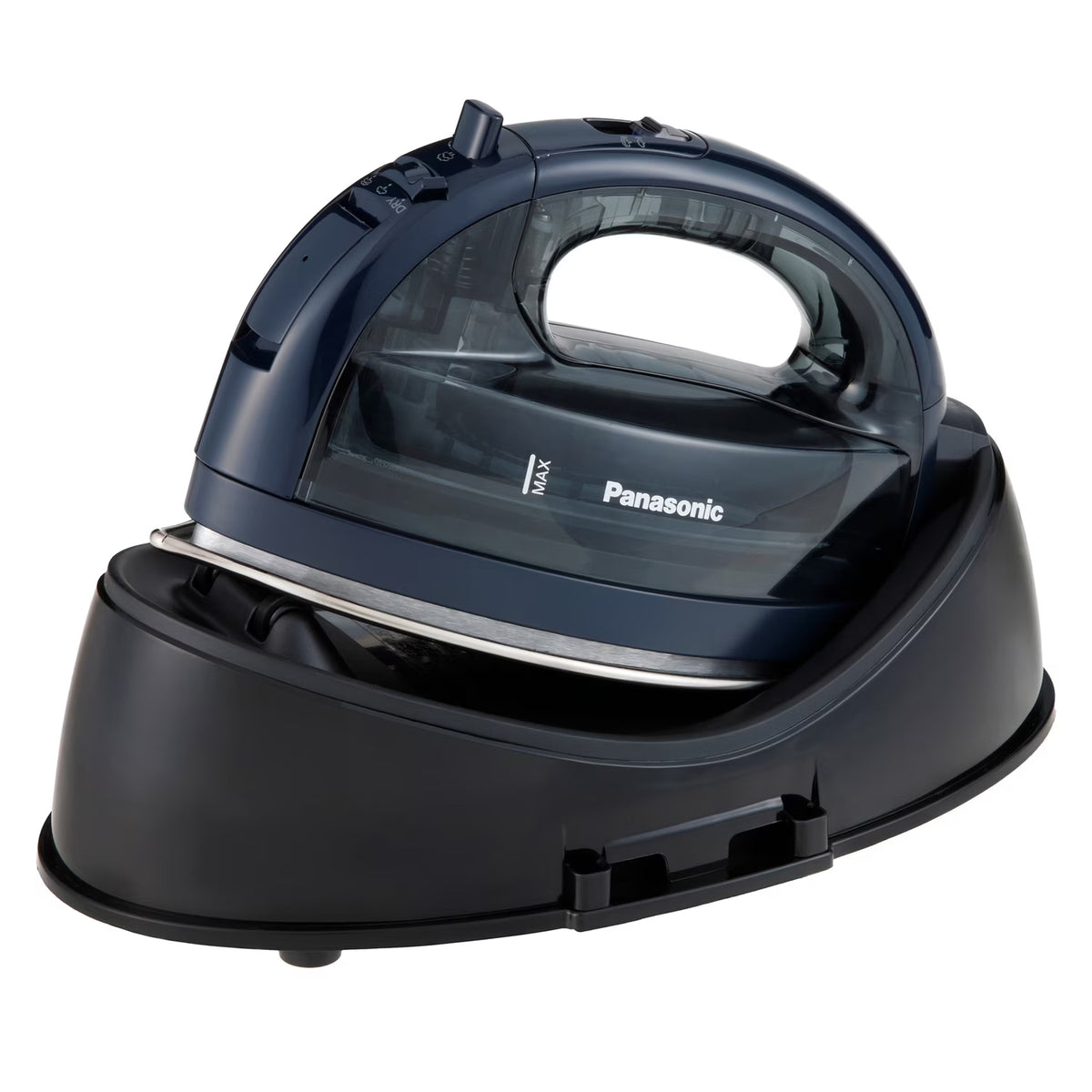Panasonic NI-WL700A Cordless Steam/Dry Iron, 1500W Wide Stainless Steel Plate, Blue