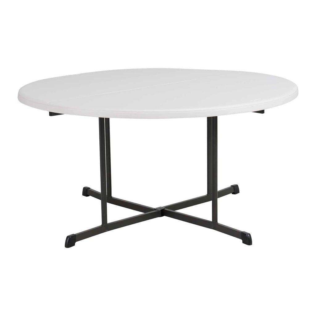 Lifetime 60" Centerfold Indoor/Outdoor Commercial Grade Folding Round Table, Almond 1 Piece 1 Count (80806)