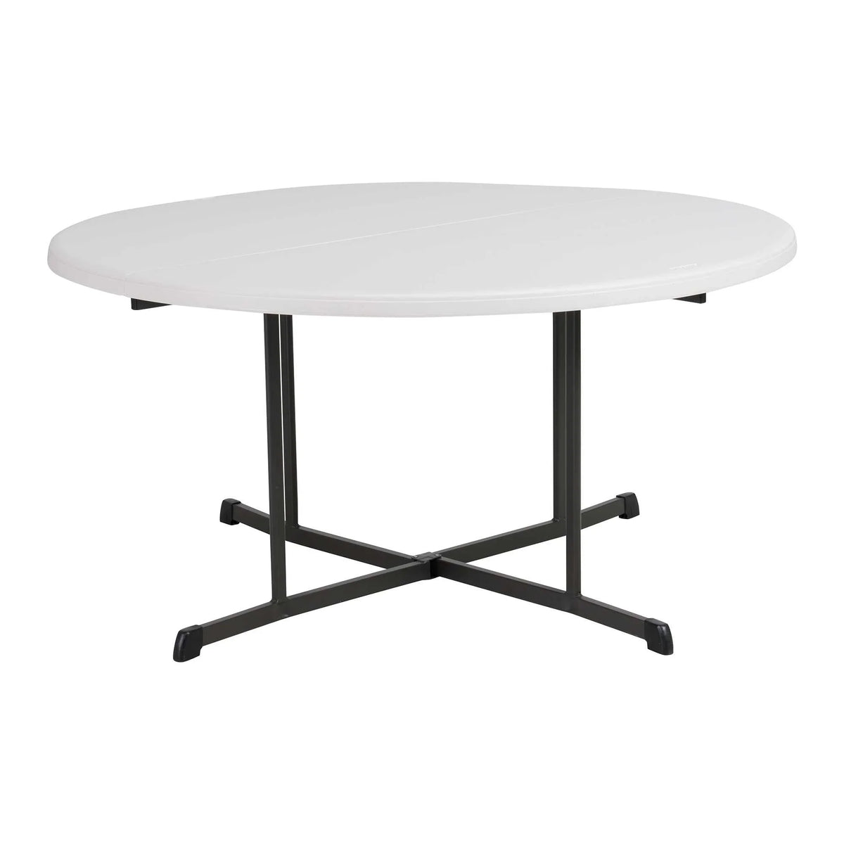 Lifetime 60" Centerfold Indoor/Outdoor Commercial Grade Folding Round Table, Almond 1 Piece 1 Count (80806)