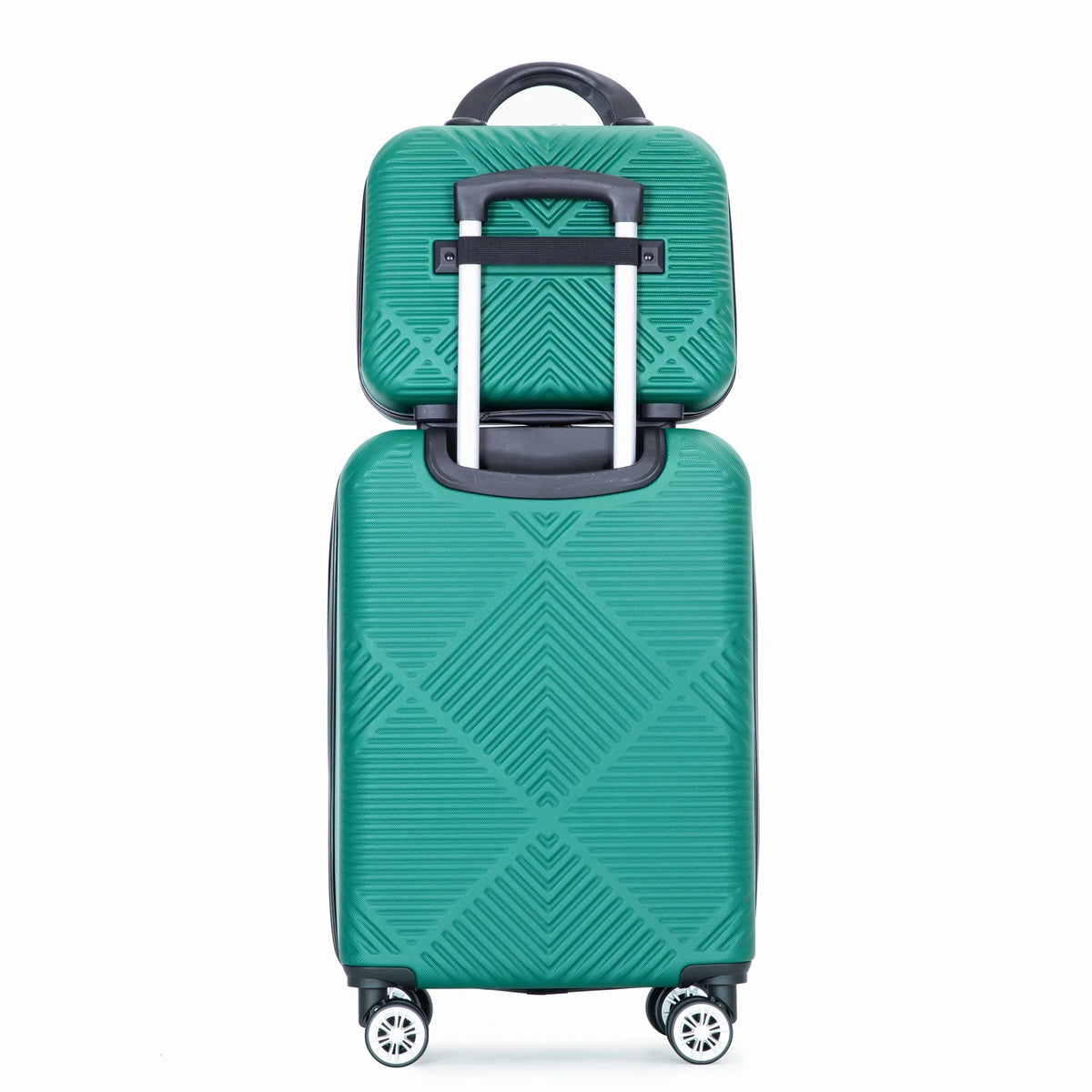 Tripcomp Luggage Sets 4 Piece Suitcase Set (14/20/24/28)Hardside Suitcase with Spinner Wheels Lightweight Carry on Luggage(Black)