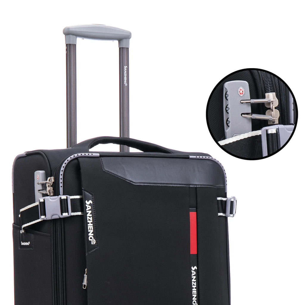 4-Piece Sage Green Softside Luggage Set with Spinner Wheels, Lightweight Expandable Suitcases (20"/24"/28"/32")