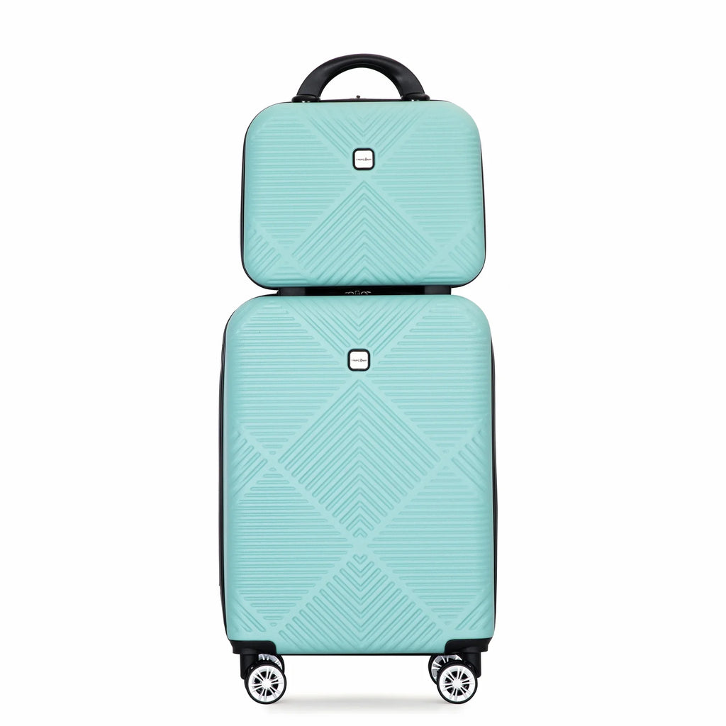 Tripcomp Luggage Sets 4 Piece Suitcase Set (14/20/24/28)Hardside Suitcase with Spinner Wheels Lightweight Carry on Luggage(Black)