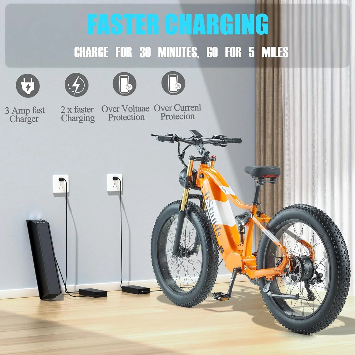 Electric Bike for Adults 26'', 1000W E-Mountain Bike 48V 30/20Ah UL2849 Removable Battery,Fat Tire Ebike up to 30MPH Off Road Beach Snow Electric Bicycles Full Suspension & Dual Hydraulic Disc Brakes