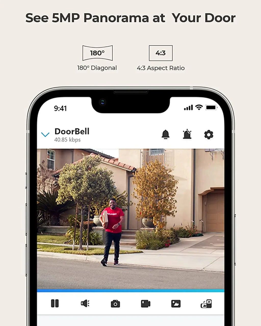 Reolink 2pcs Doorbell(PoE Version) 180" Diagonal, 5MP IP Security Camera with Chime, Secured Local Storage, No Monthly Fee