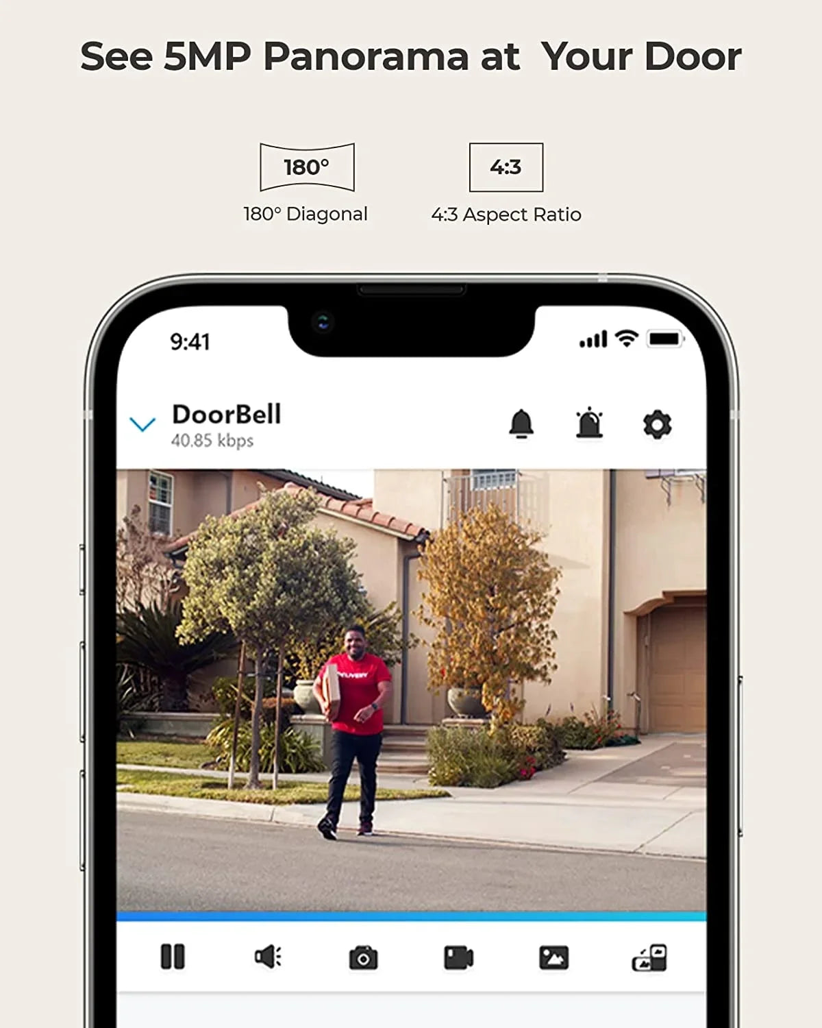 Reolink 2pcs Doorbell(PoE Version) 180" Diagonal, 5MP IP Security Camera with Chime, Secured Local Storage, No Monthly Fee