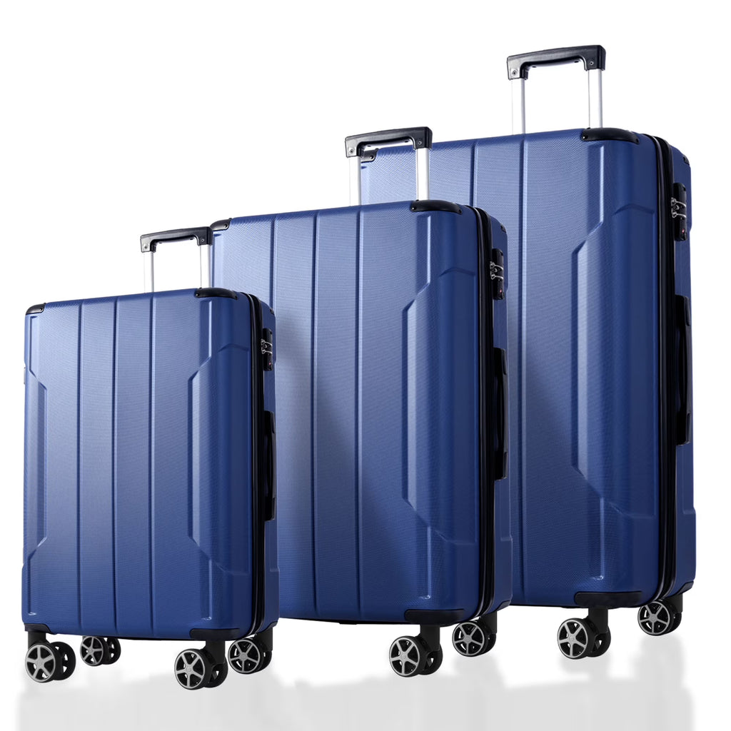 Luggage Sets 3 Piece, Expandable Hard shell ABS Suitcases with Double Spinner, Travel luggage Set