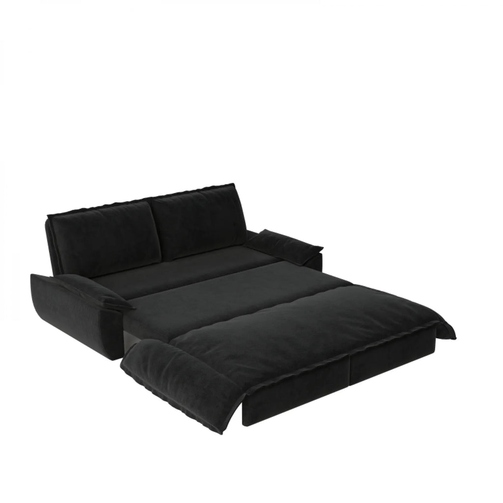 66" Queen Pull Out Sofa Bed, 3-in-1 Convertible Sleeper Sofa with Side Storage,Multi-Functional Velvet Loveseat Bed for Living Room,Bedroom