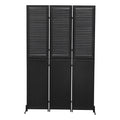 3 Panel Room Divider, Folding Privacy Screen, 5.9FT Heavy Duty Partition Wall Dividers Room Separator with Metal Frame, Freestanding Louvered Divider Screen for Home Office Restaurant Bedroom