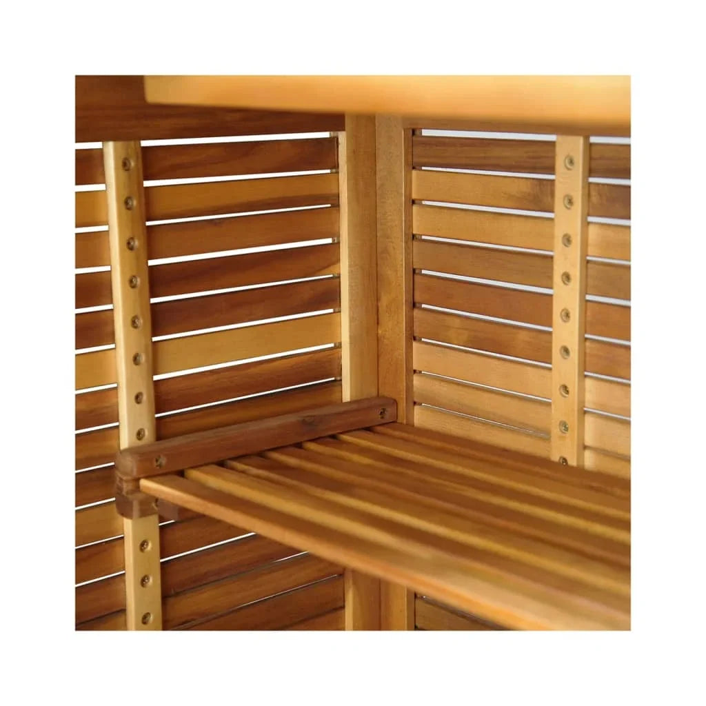 vidaXL 3 Piece Patio Bar Set Solid Wood Acacia