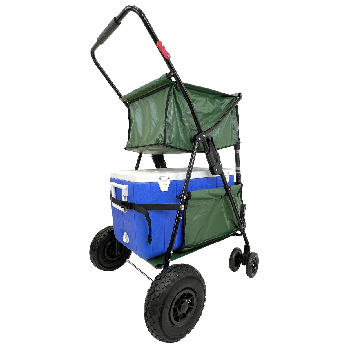 Fishing Chair with Rod Holder Built In Cooler Hands Free Fishing Pole Holder - Storage Pouch Storage Bag for Fishing Accessories Full Size Portable & Folding Ruler for Measuring Fish
