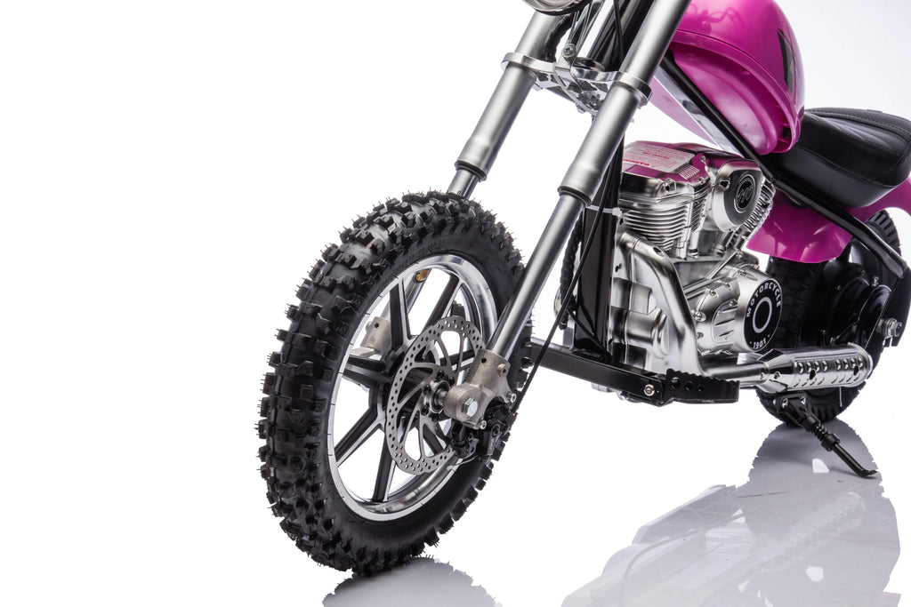 iRerts Kids Dirt Bike, 350W 36V Kids Motorcycle Mini Dirt Bikes for Kids Age 13+, Electric Motorcycle for Kids with Stepless Variable Speed Drive, Up to 14 MPH, Pink