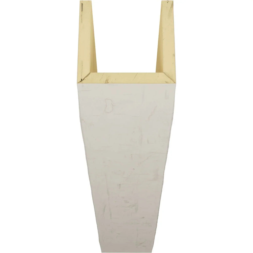 12"W x 8"H x 18'L 3-Sided (U-beam) Hand Hewn Endurathane Faux Wood Ceiling Beam, Factory Prepped