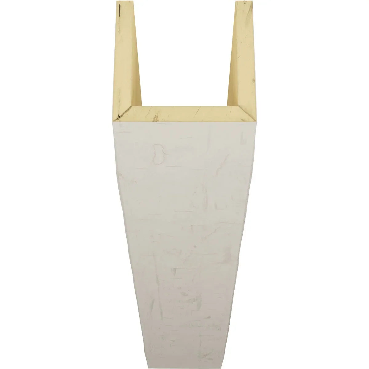 12"W x 8"H x 18'L 3-Sided (U-beam) Hand Hewn Endurathane Faux Wood Ceiling Beam, Factory Prepped
