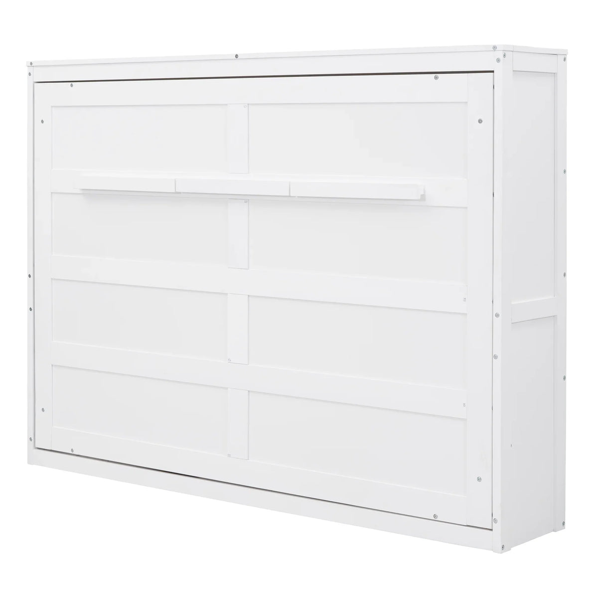 Harper & Bright Designs Full Size Murphy Bed Space-Saving Foldable Wooden Wall Bed with a Shelf for Guest Room Home Office, Gray