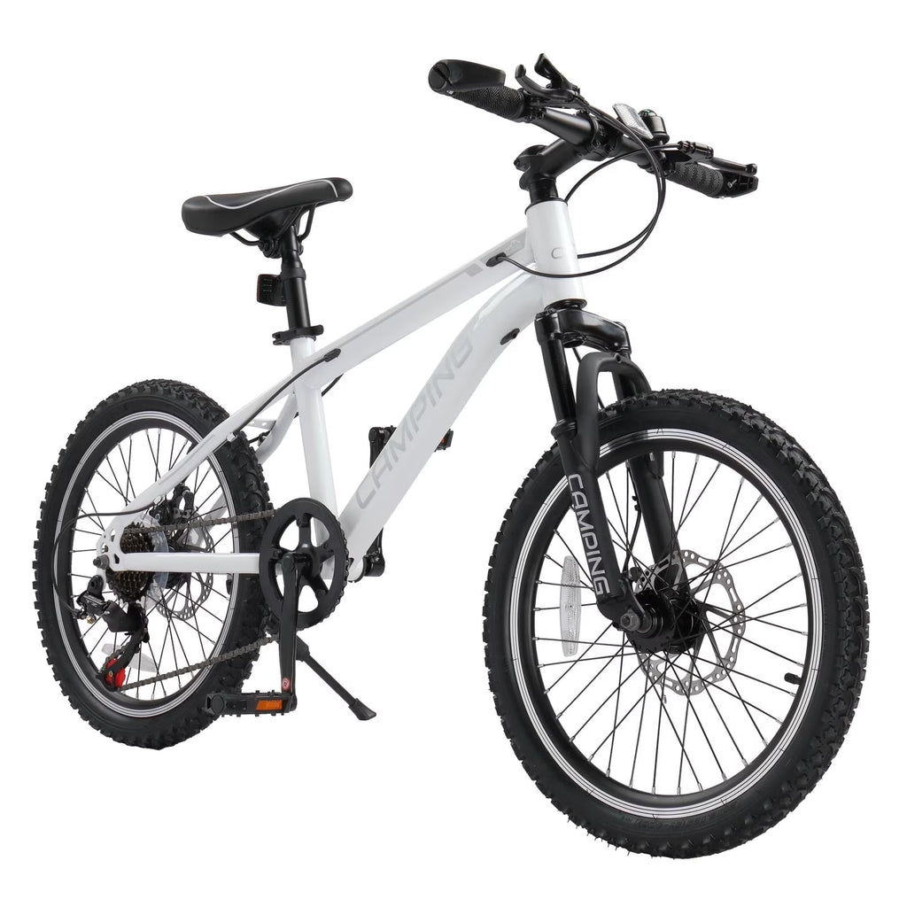 Ktaxon 20" Mountain Bike, 7 Speed Bike with Disc Brakes, Black