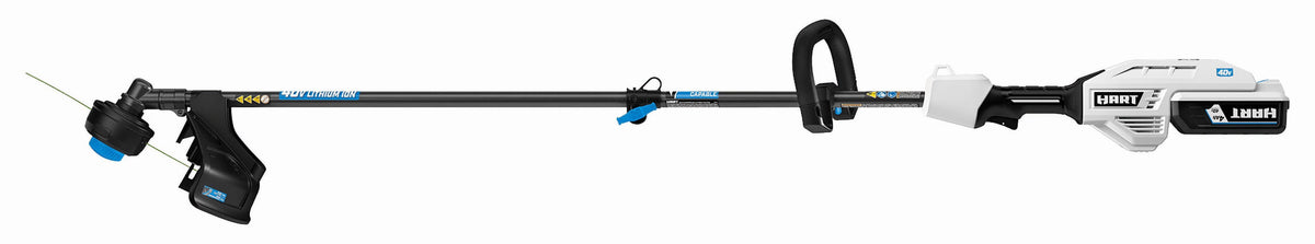 HART 40-Volt Cordless Attachment Capable 15-inch String Trimmer Kit, (1) 4.0Ah Lithium-Ion Battery
