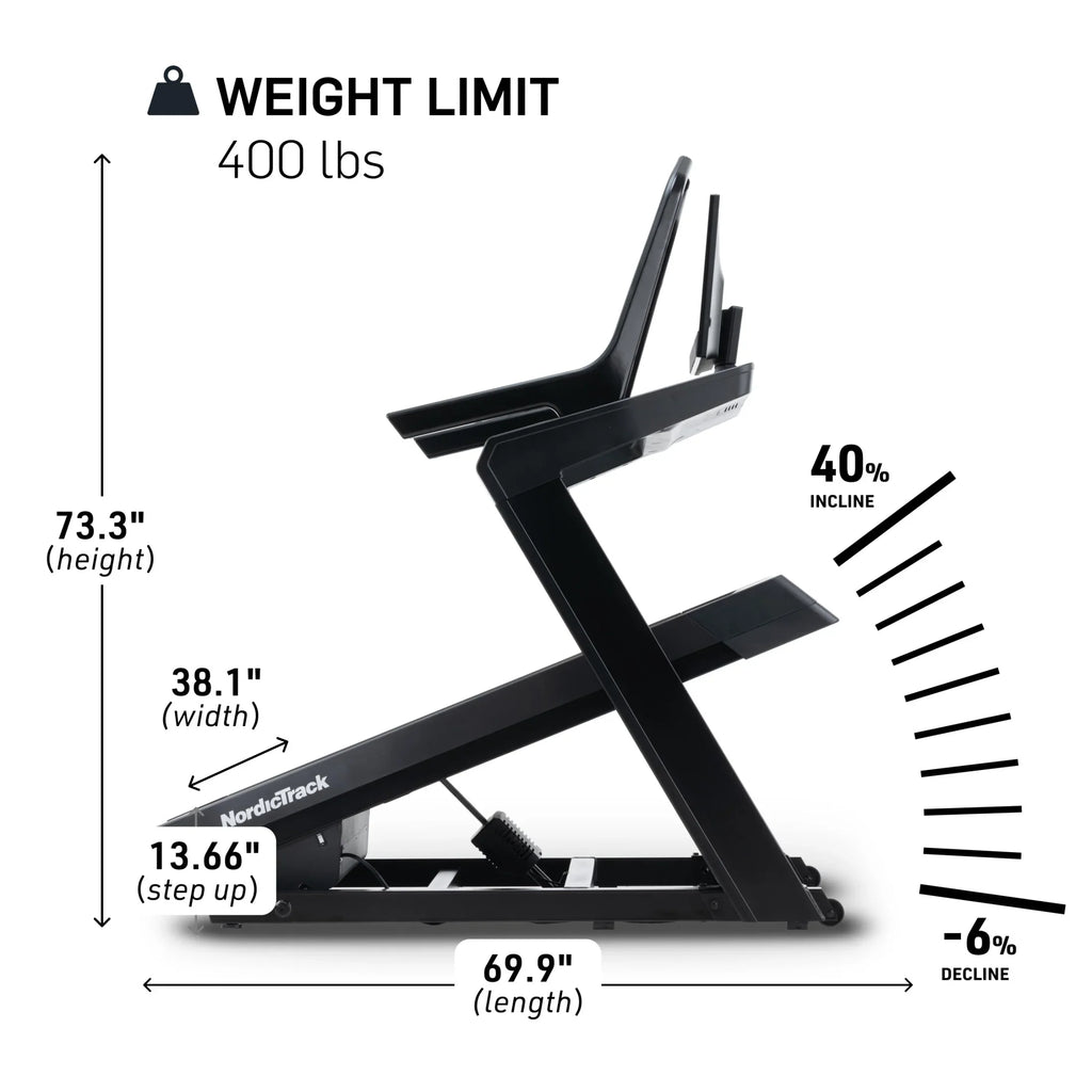 NordicTrack X16 Treadmill with 40% Incline for Strength and Cardiovascular Health