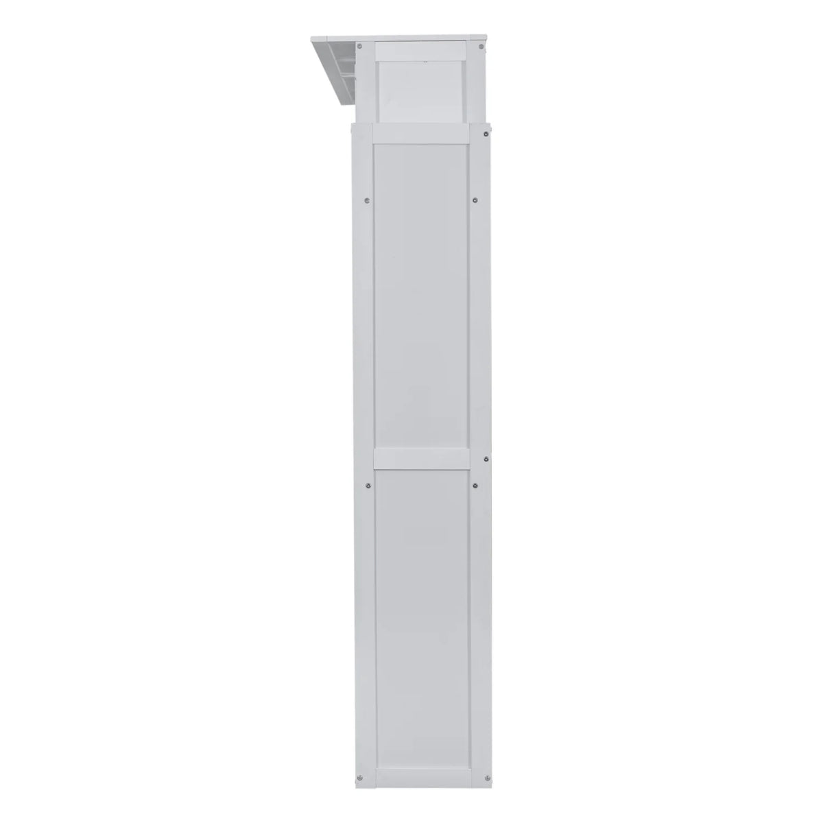 Harper & Bright Designs Full Size Murphy Bed with Shelves, Foldable Wall Bedframe w/Flexible Slats Support, Space-Saving Design, Can Be Folded Into Cabinet, White