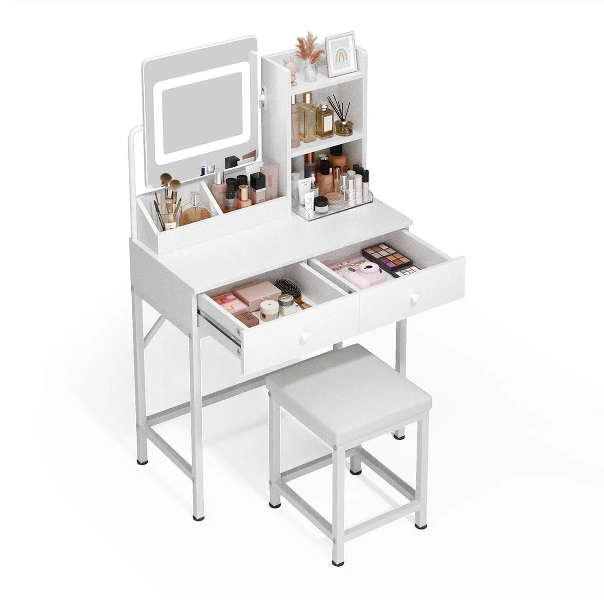 Toy Storage Organizer, Lofka Kids Bookcase with 3 Drawers & 6 Shelves for Nursery, Kids' Bedroom, White