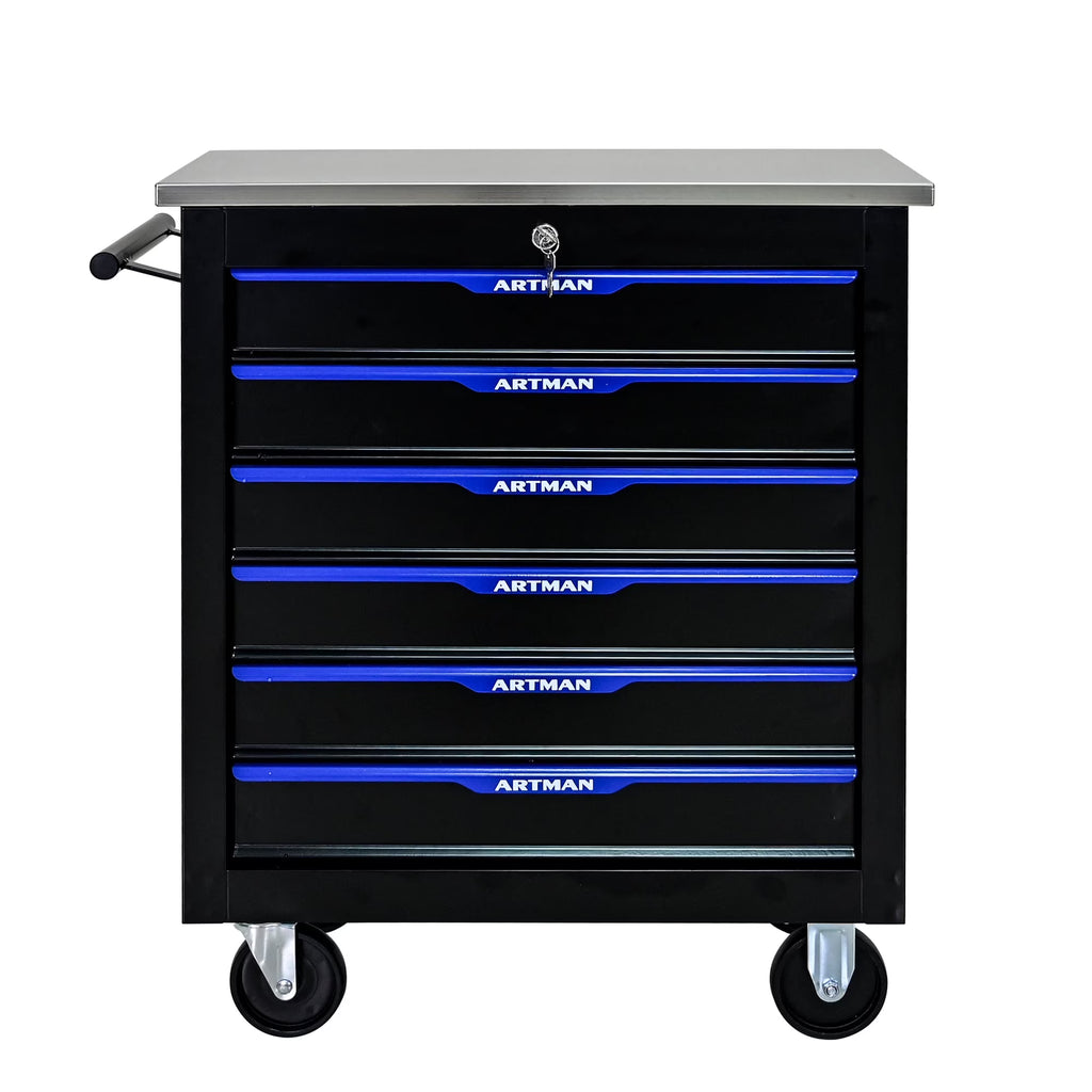 ARTMAN 6-Drawer Tool Storage Chest with Lockable Wheel,6 Drawer Tool Storage Cabinet for Garage, Warehouse, Repair Shop