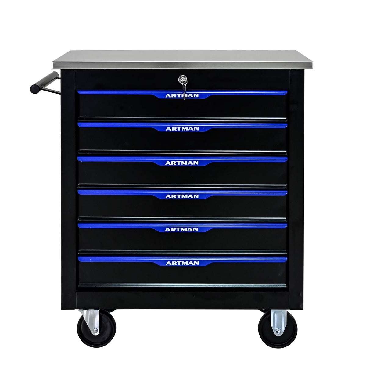 ARTMAN 6-Drawer Tool Storage Chest with Lockable Wheel,6 Drawer Tool Storage Cabinet for Garage, Warehouse, Repair Shop