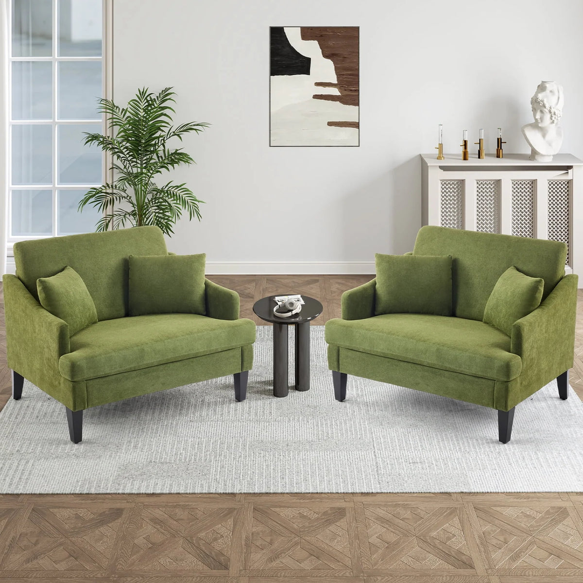 Bezseller Oversized Accent Chair with High Back, Armchair for Living Room or Bedroom, Beige