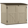 Suncast 34 cu. ft. All-Weather Resin Horizontal Outdoor Storage Shed, Taupe