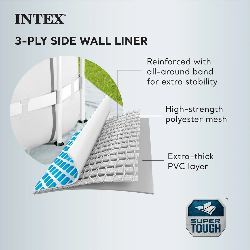 Intex Prism Frame 15' x 48" Pool Set with Ladder, Cover & Maintenance Kit