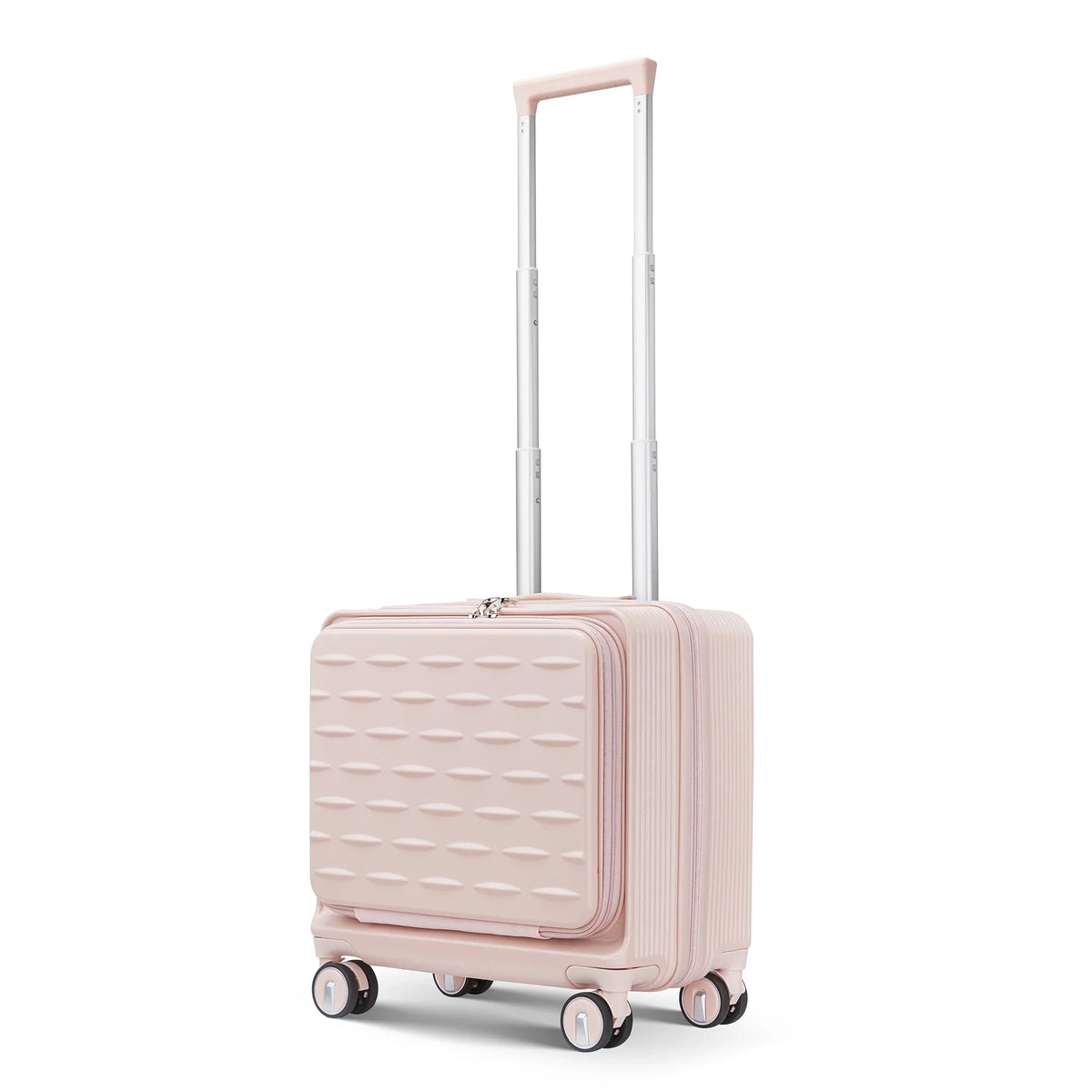 18" Carry On Luggage with Front Open Door &Laptop Interlayer, Hard Shell Suitcase Built-In TSA Luggage Lock, Hardside Lightweight PC Travel Suitcase for Women Men with Spinner Wheels Airline Approved
