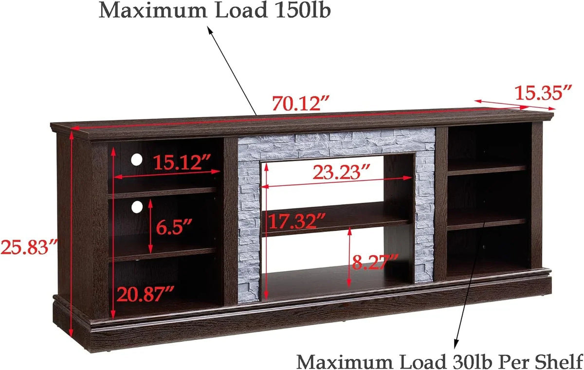 70 Inch TV Stand for TVs up to 80 Inch, Entertainment Center with Storage for Living Room, TV Console for Bedroom, Media Console for 40/50/55/60/65/70/75/80 Inch TV, White