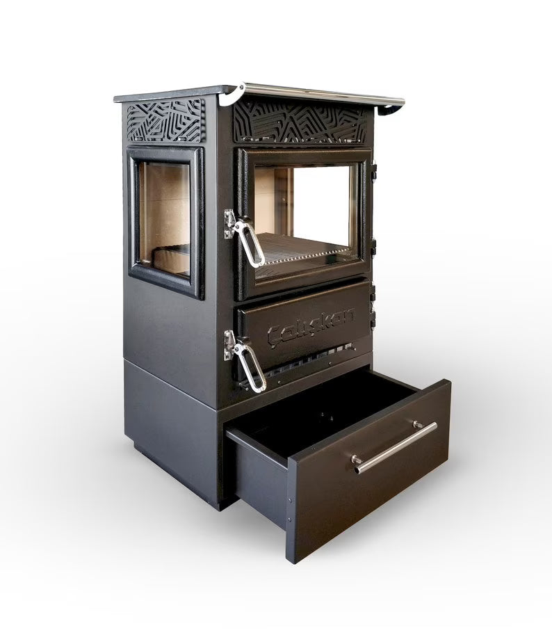 Northshire Stove 305-3D 100m2 Wood Burning Heat Efficient Mini Stove