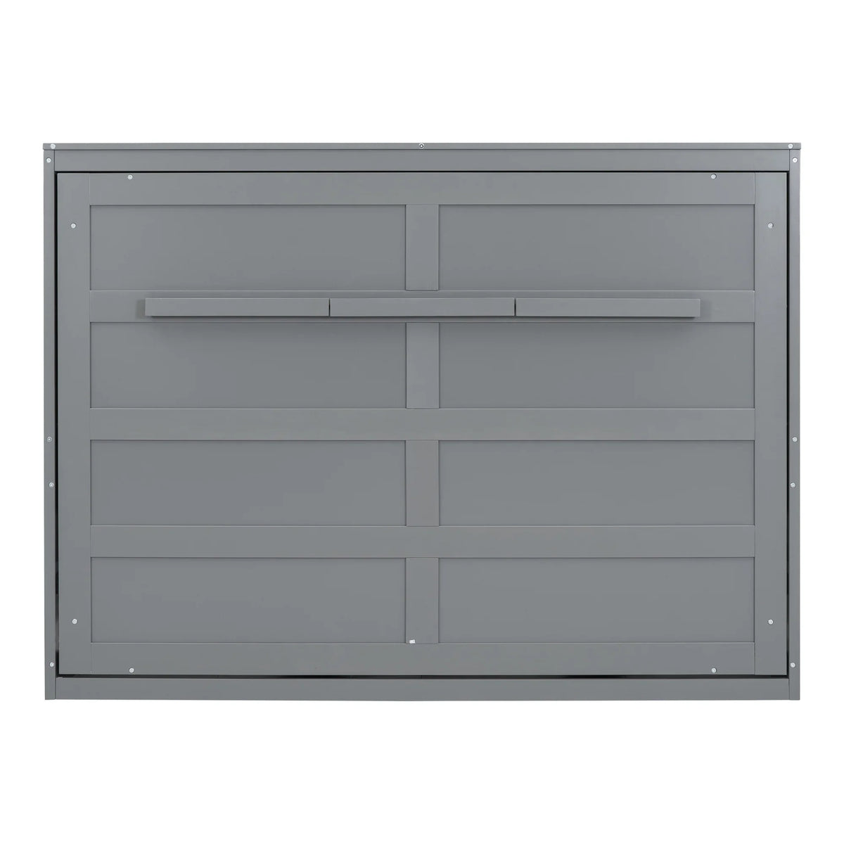 Harper & Bright Designs Full Size Murphy Bed Space-Saving Foldable Wooden Wall Bed with a Shelf for Guest Room Home Office, Gray