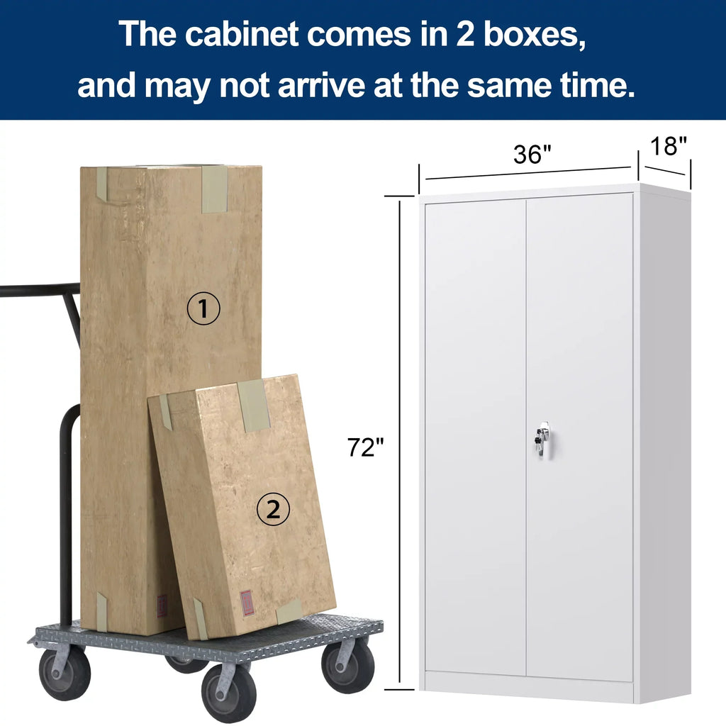 GAEANET 2 Door Metal Storage Cabinet with 5 Adjustable Shelves &Pegboard, 71" H"32" W"16" D Locking Steel Garage Cabinet, for Garage,Office,Home,Gym,School, File Cabinet,Assembly Required, Black