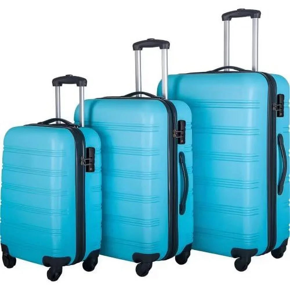 Expandable Suitcase Set of 3 with Double Spinner Wheels, Indestructible PP Material Hard Shell Luggage Sets TSA Lock, Carry on Expandable, Lightweight,20" 24' 28",Pink